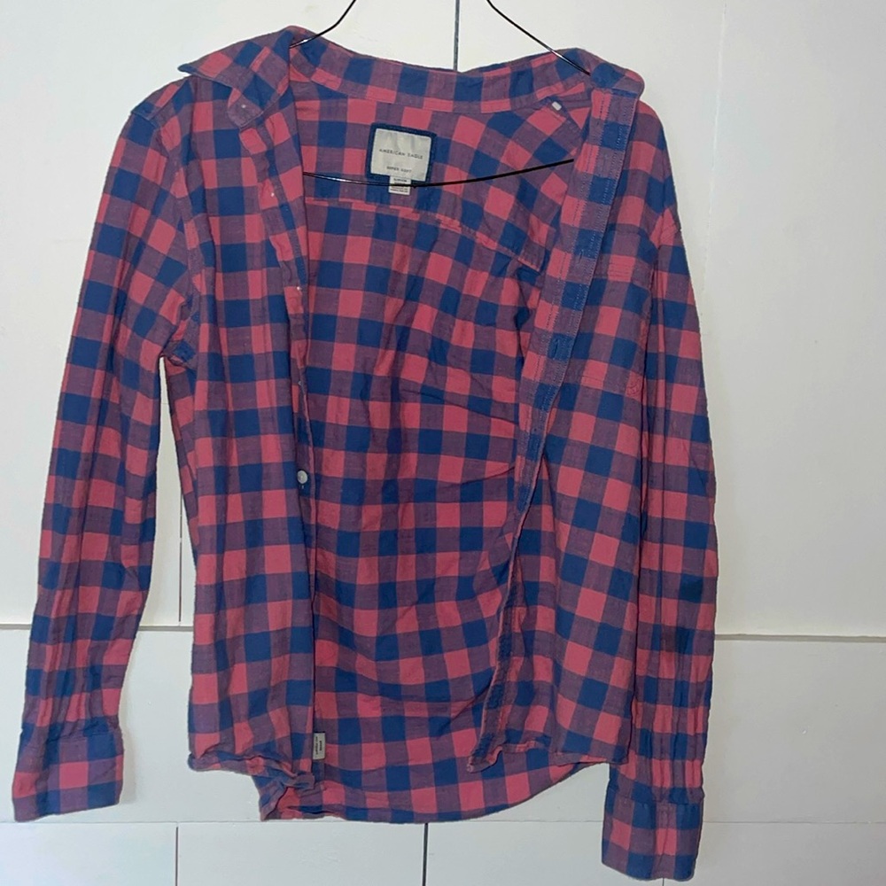 american eagle button up